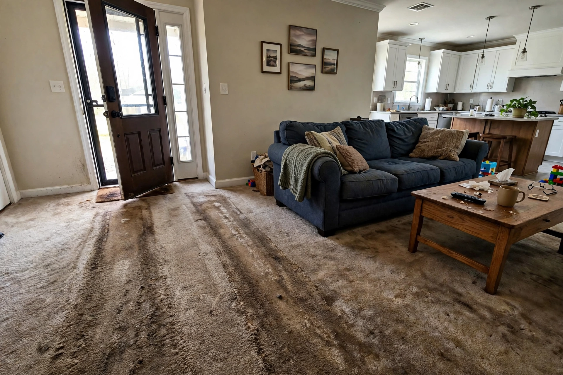 Before photo,  Deep Carpet Cleaning in Woodmore, by Bowie Carpet Cleaning Company