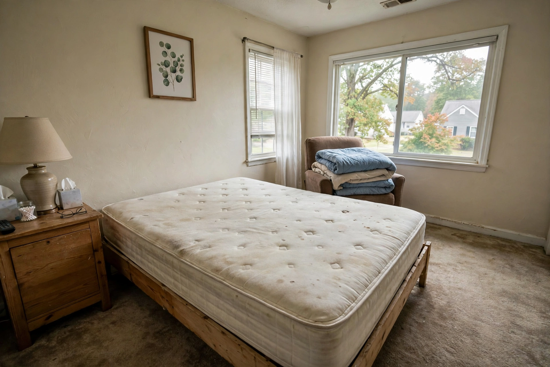 Before photo, Mattress Cleaning in Old Town Bowie, by Bowie Carpet Cleaning Company