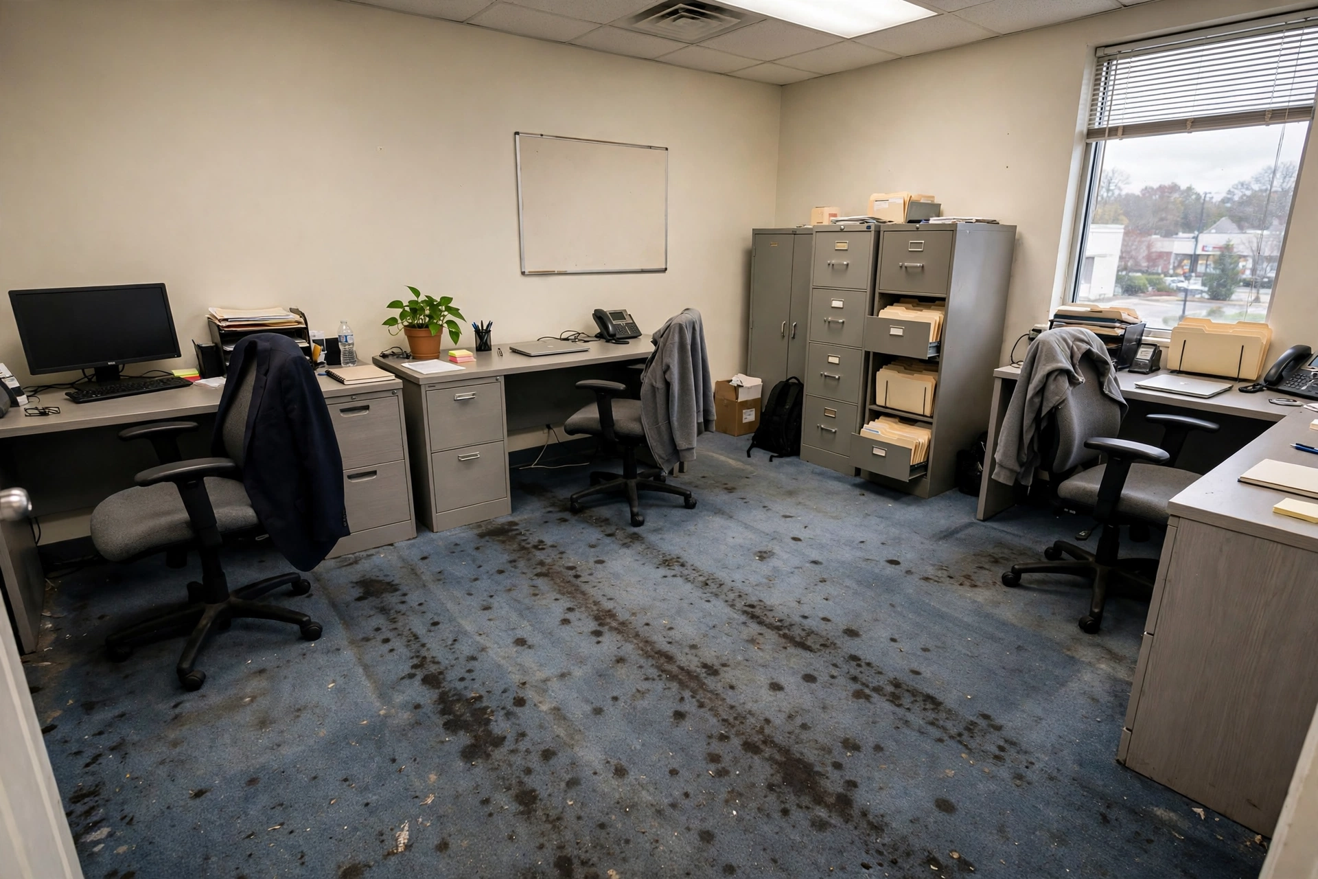 Before photo, Office Carpet Cleaning in Kenhill, by Bowie Carpet Cleaning Company