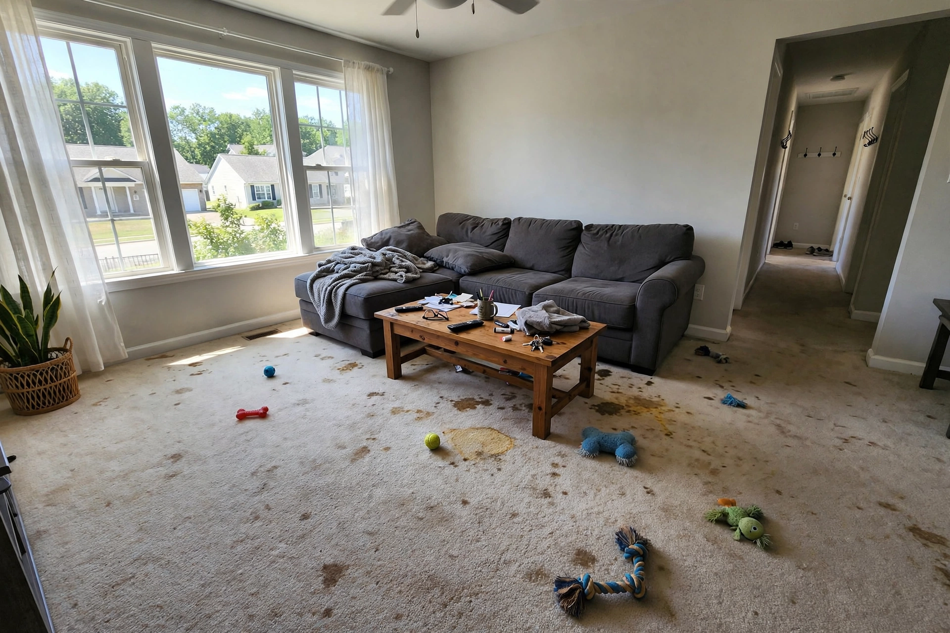 Before photo,  Pet Stain and Odor Removal in Fairwood, by Bowie Carpet Cleaning Company