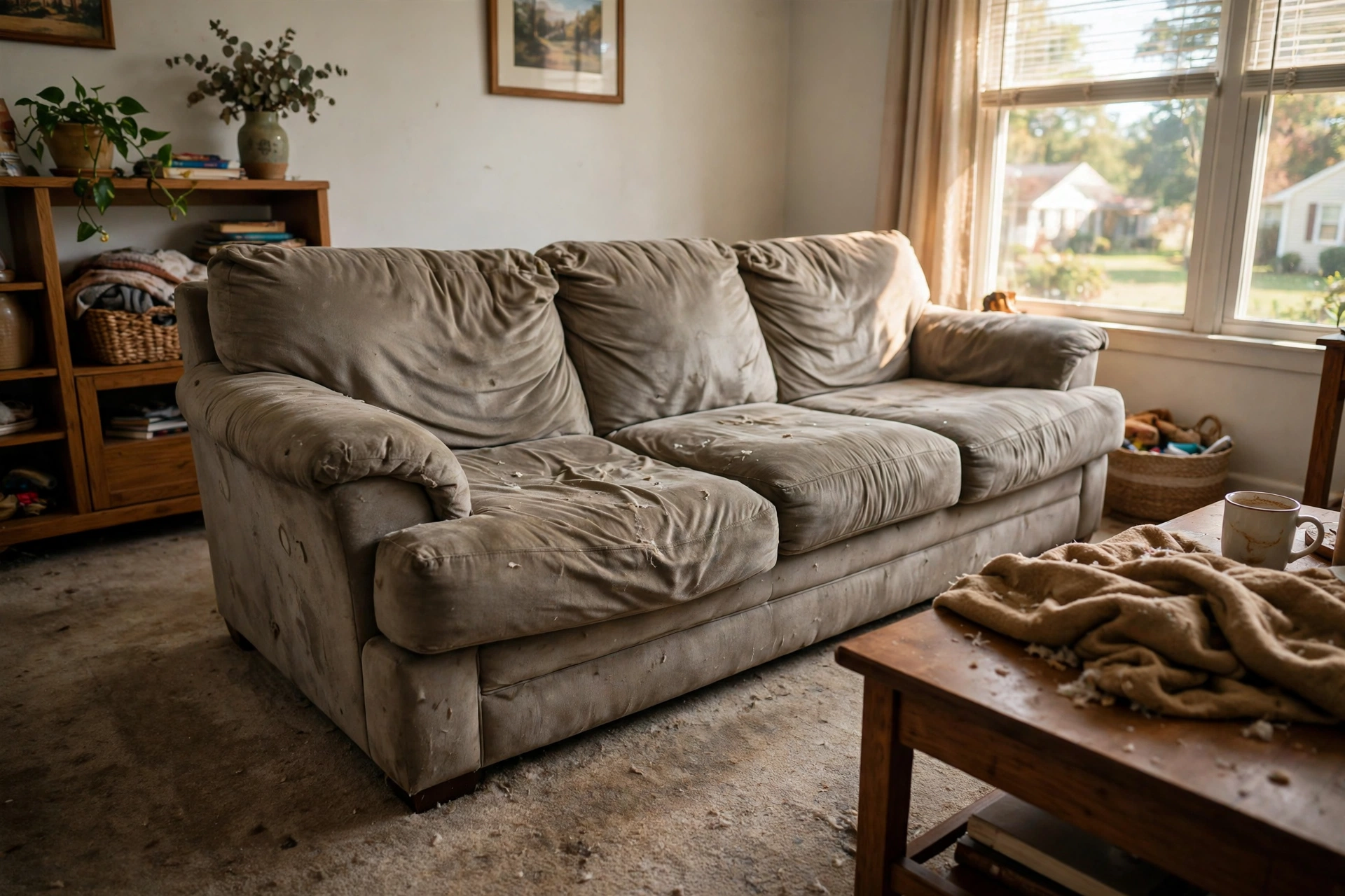Before photo, Sofa and Couch Cleaning in Chapel Forge, by Bowie Carpet Cleaning Company