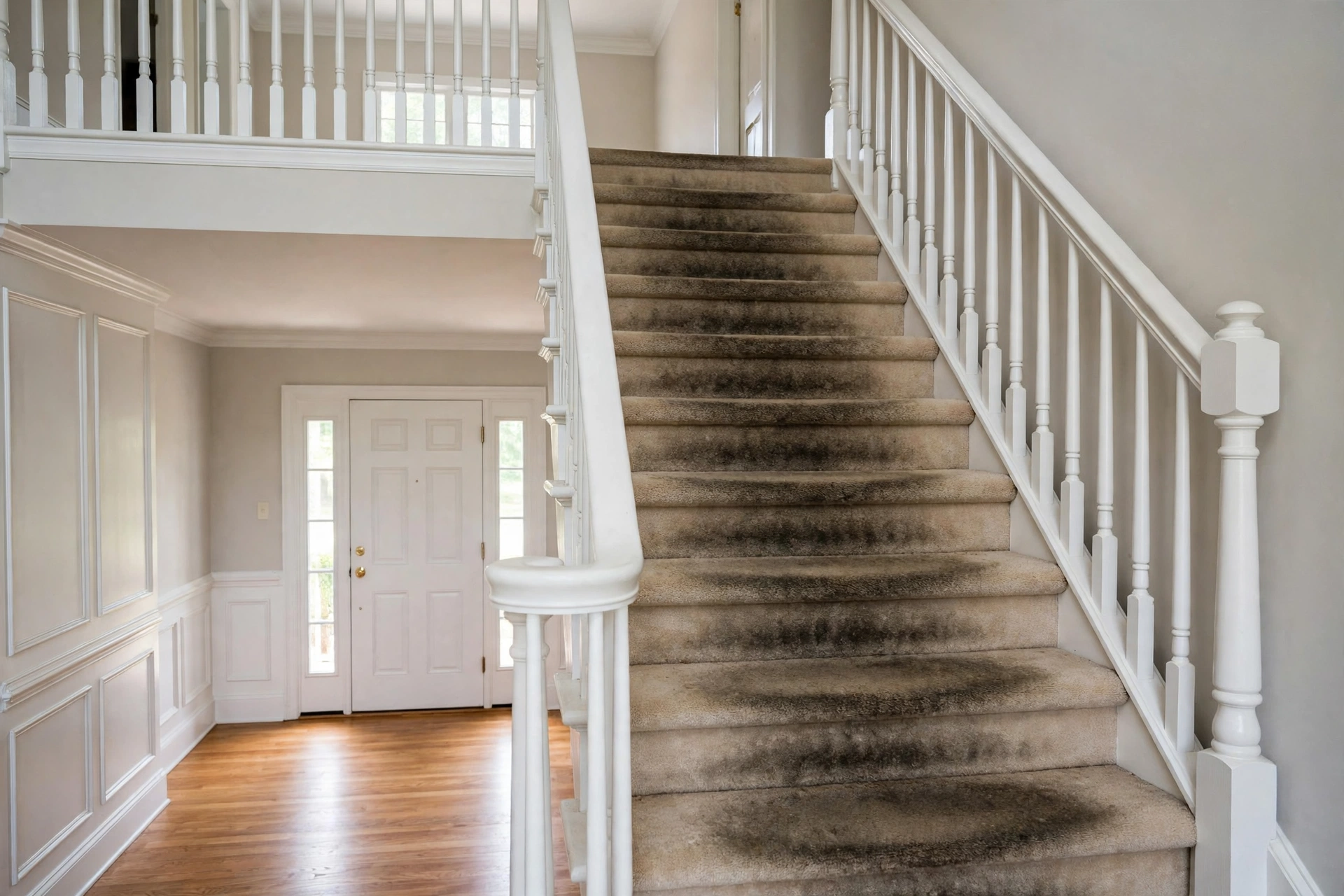 Before photo, Stair Carpet Cleaning in Melford, by Bowie Carpet Cleaning Company